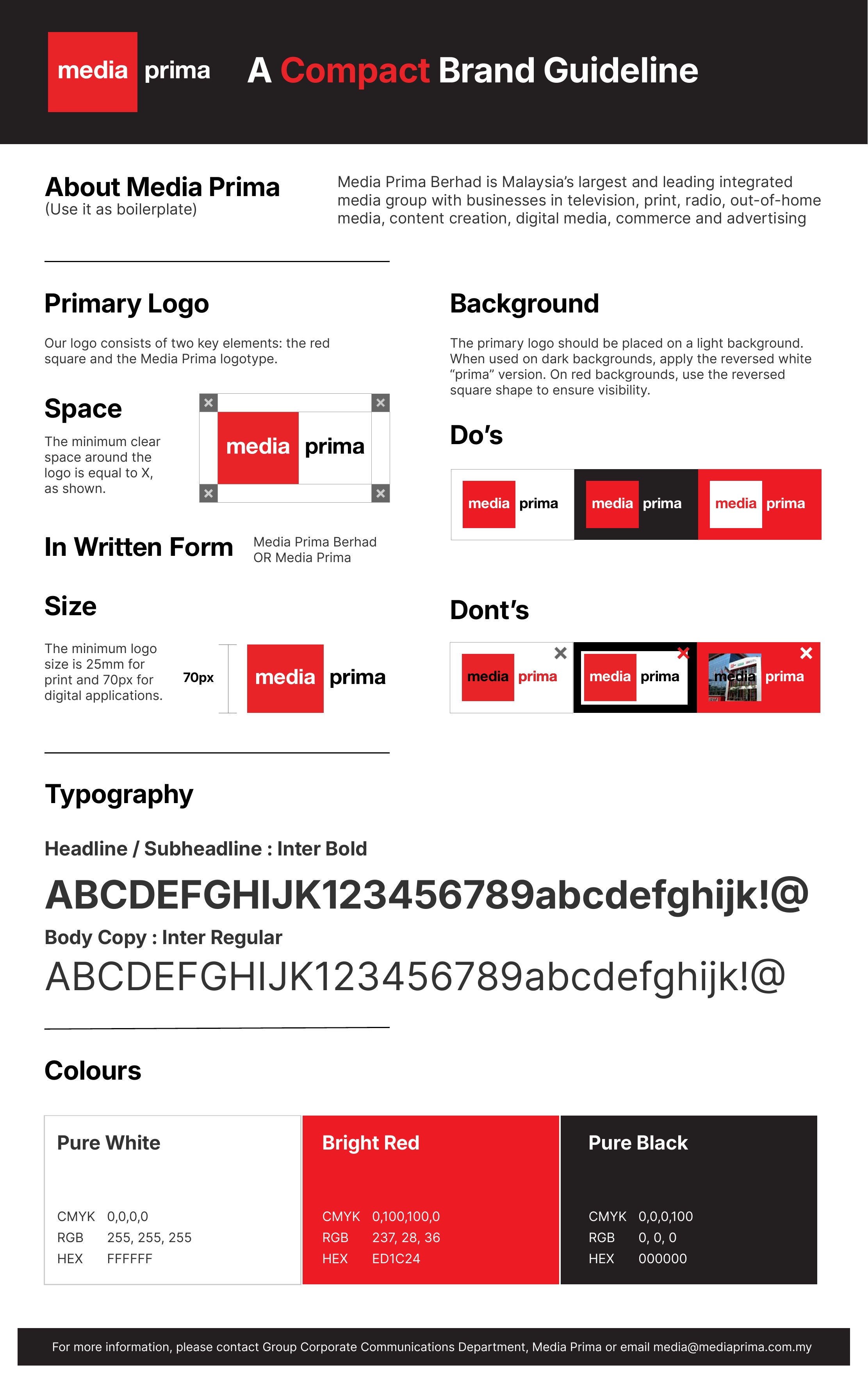 Media Prima Berhad brand guideline